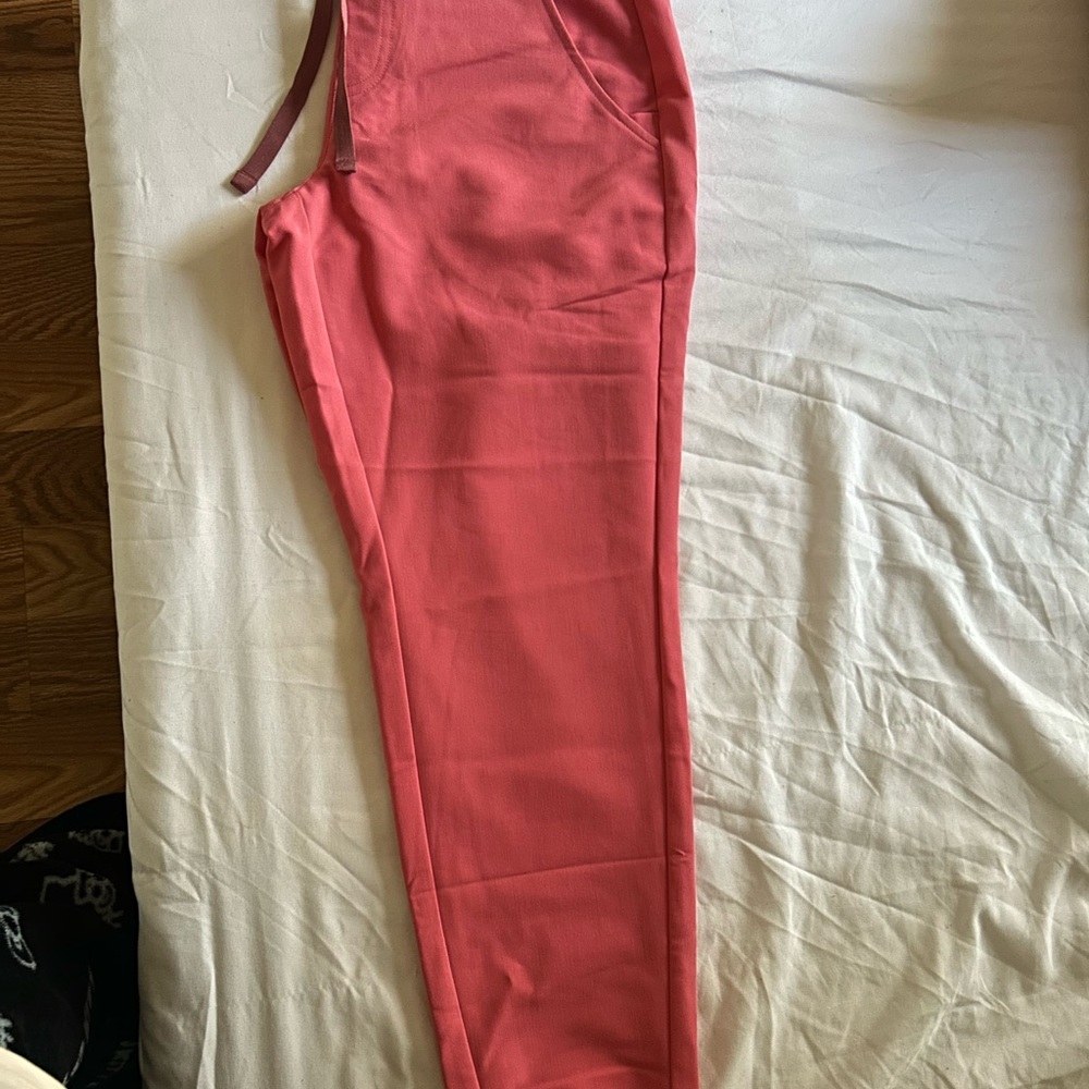 Figs Vibrant Coral Jogger Pants